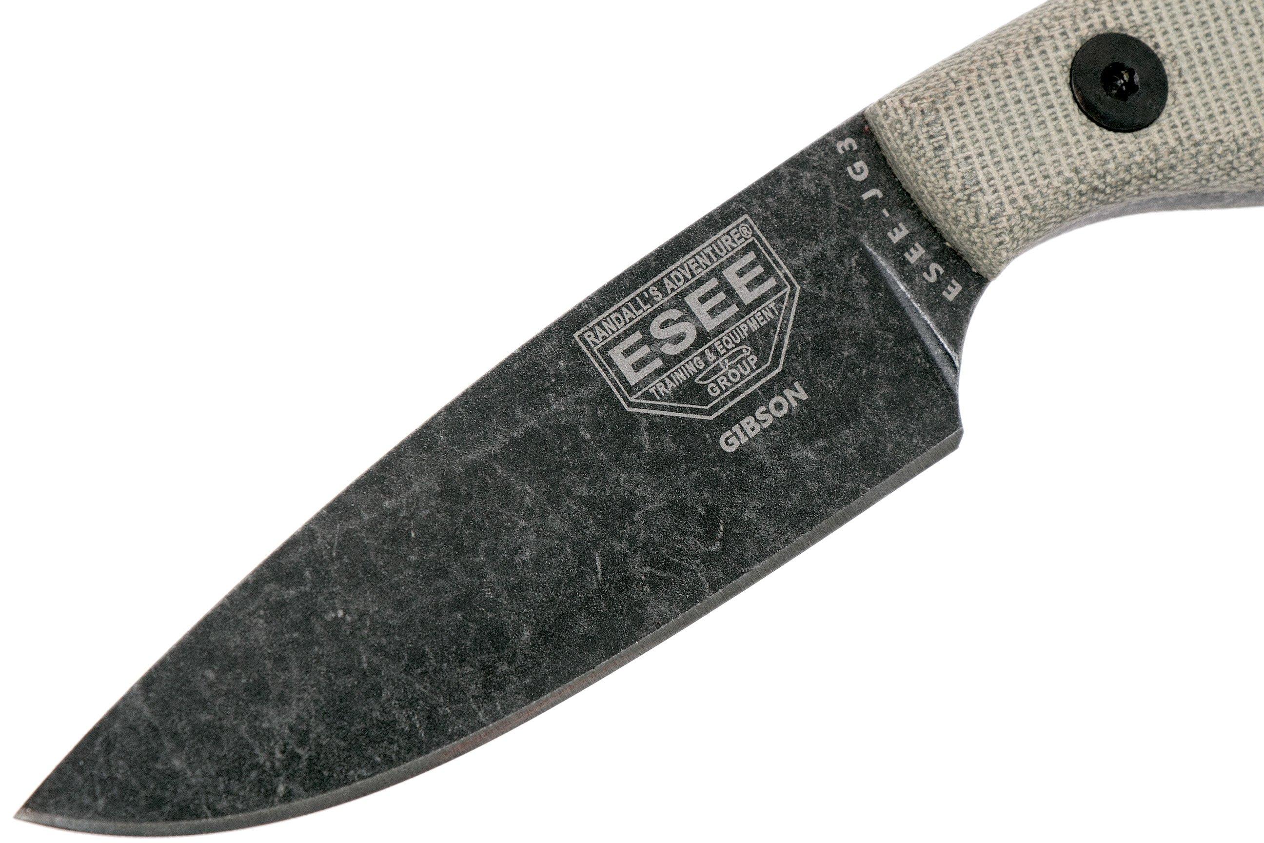 ESEE JG3JRE CampLore bushcraft knife with Bushcraftsheath, Gibson