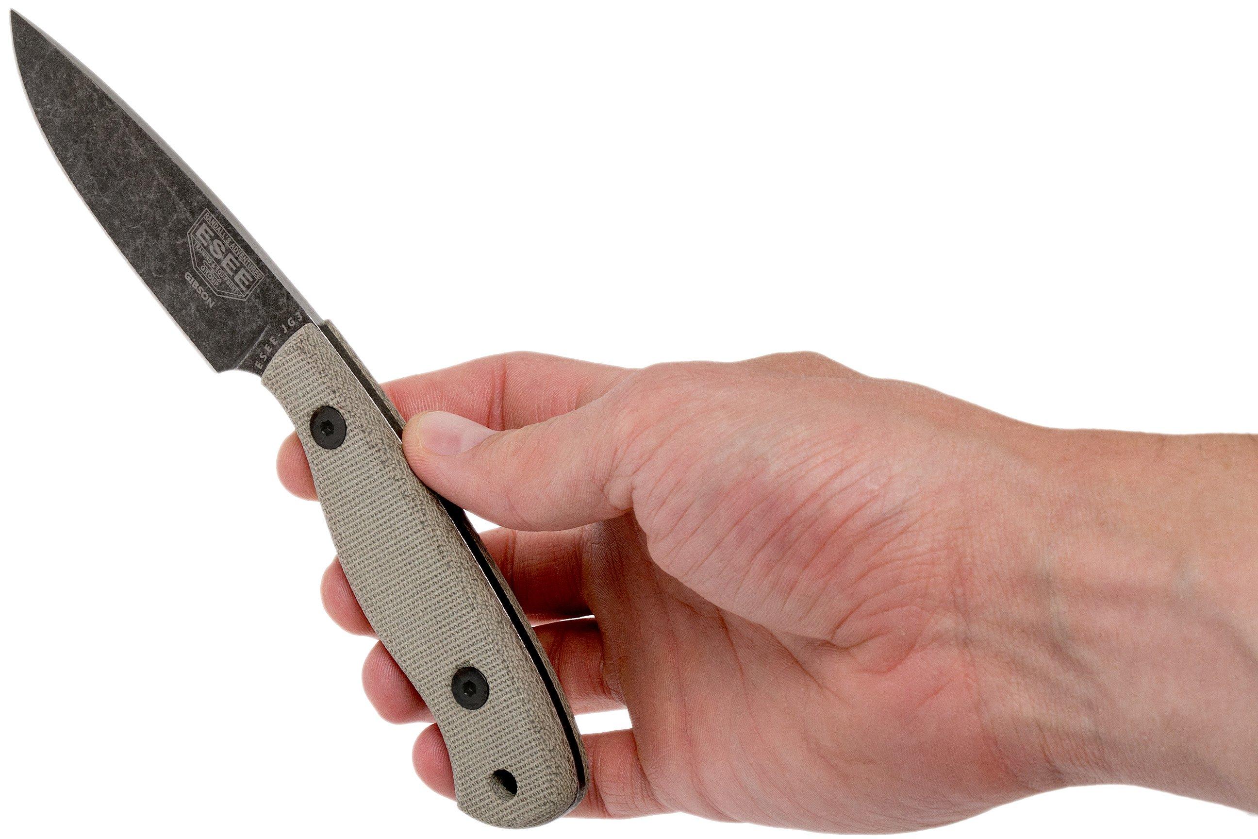 ESEE JG3JRE CampLore bushcraft knife with Bushcraftsheath, Gibson