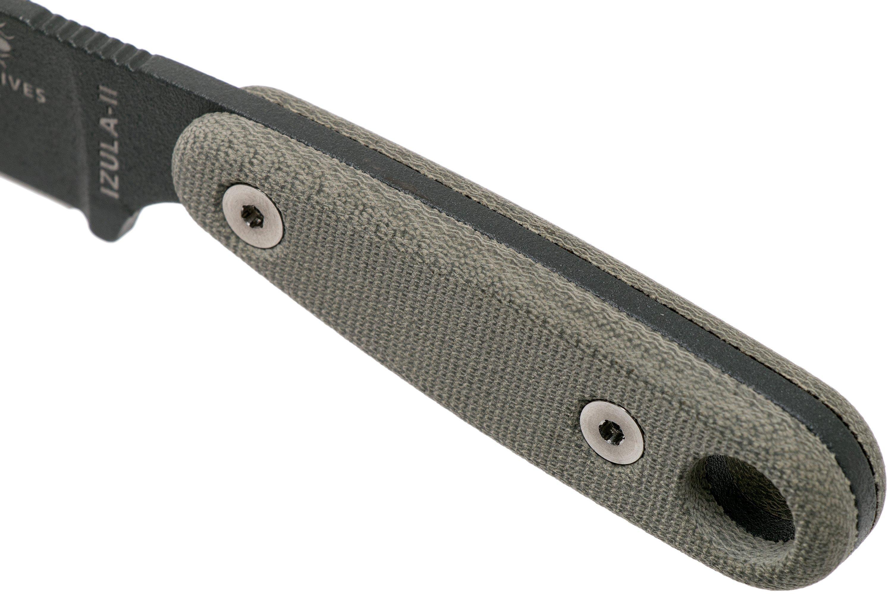 ESEE Izula II Tactical Gunsmoke IZULAIITG neck knife with black