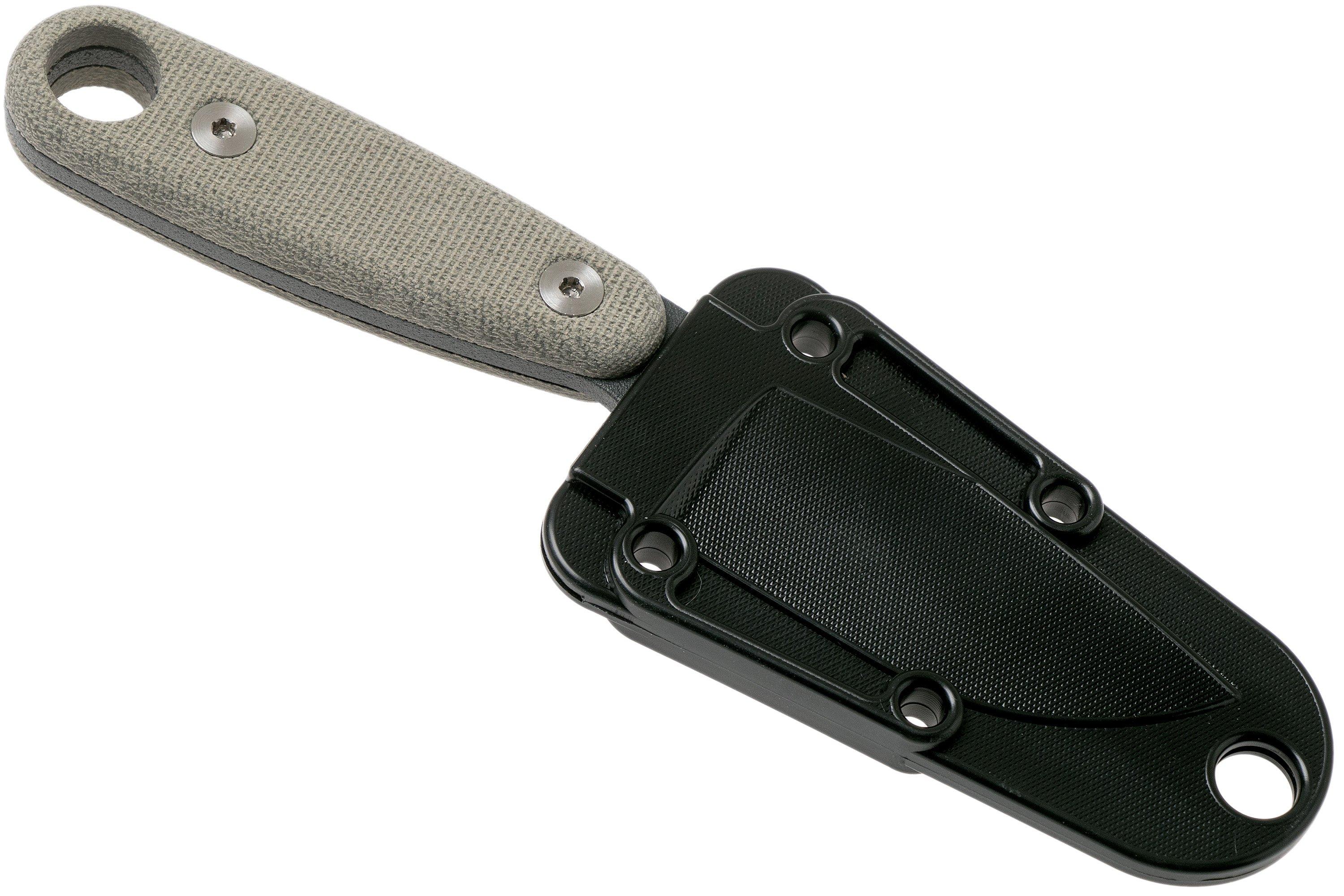 ESEE Izula II Tactical Gunsmoke IZULAIITG neck knife with black