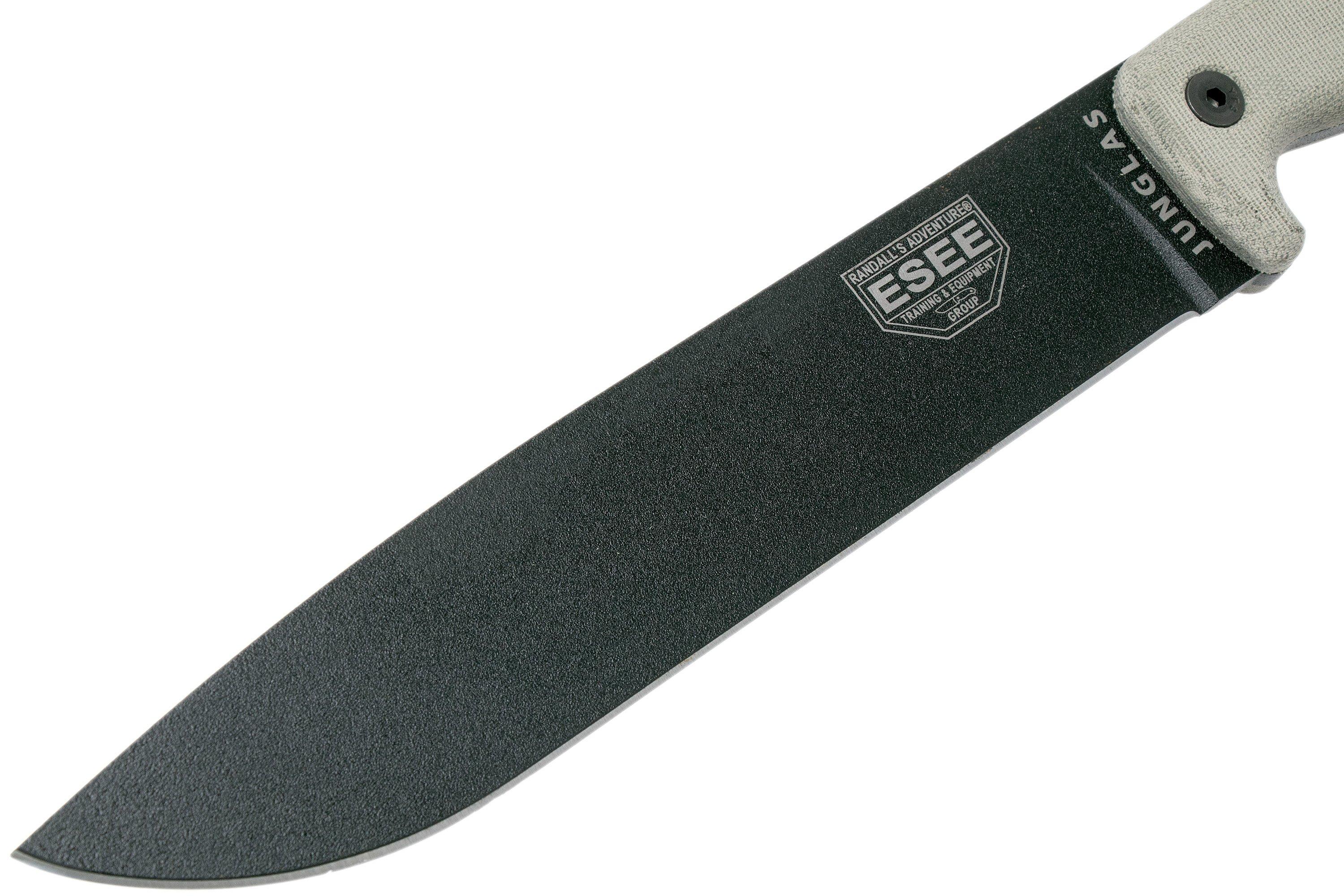 ESEE Negro junglas cuchillo machete con funda Kydek con MOLLE posterior junglas-II-E 