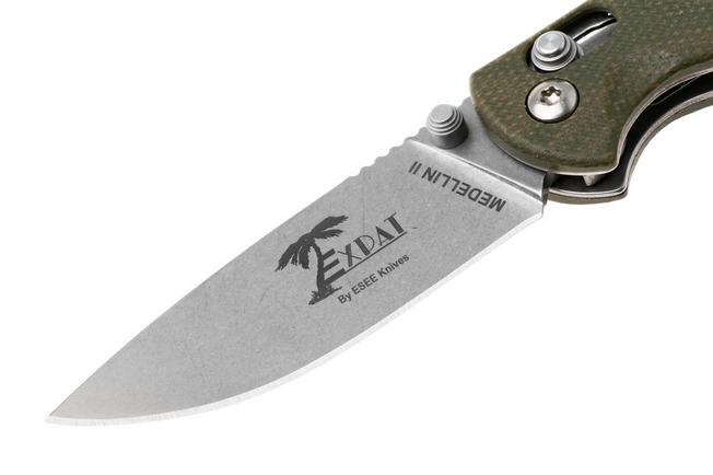 Obraz dla Nóż składany ESEE Expat Medellin II MEDELLIN-02 Stonewashed CPM S35VN, Olive Micarta