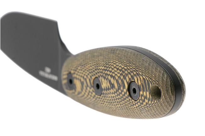Obraz dla Nóż z głownią stałą ESEE Sencillo SENCILLO-A2C-RMB Black DLC A2, Brown Burlap Micarta, projekt Jeff Randall