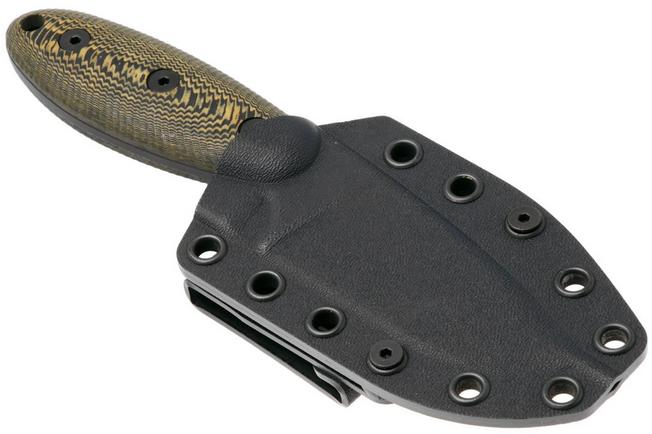 Obraz dla Nóż z głownią stałą ESEE Sencillo SENCILLO-A2C-RMB Black DLC A2, Brown Burlap Micarta, projekt Jeff Randall