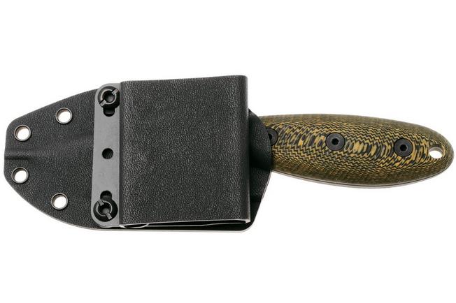 Obraz dla Nóż z głownią stałą ESEE Sencillo SENCILLO-A2C-RMB Black DLC A2, Brown Burlap Micarta, projekt Jeff Randall