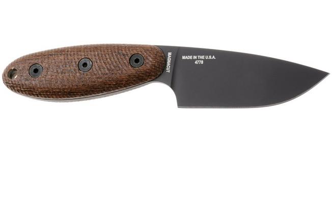 Obraz dla Nóż z głownią stałą ESEE Sencillo Black DLC MagnaCut, Brown Micarta, projekt Jeff Randall