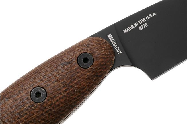 Obraz dla Nóż z głownią stałą ESEE Sencillo Black DLC MagnaCut, Brown Micarta, projekt Jeff Randall