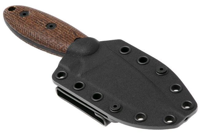 Obraz dla Nóż z głownią stałą ESEE Sencillo Black DLC MagnaCut, Brown Micarta, projekt Jeff Randall
