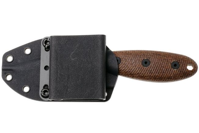 Obraz dla Nóż z głownią stałą ESEE Sencillo Black DLC MagnaCut, Brown Micarta, projekt Jeff Randall