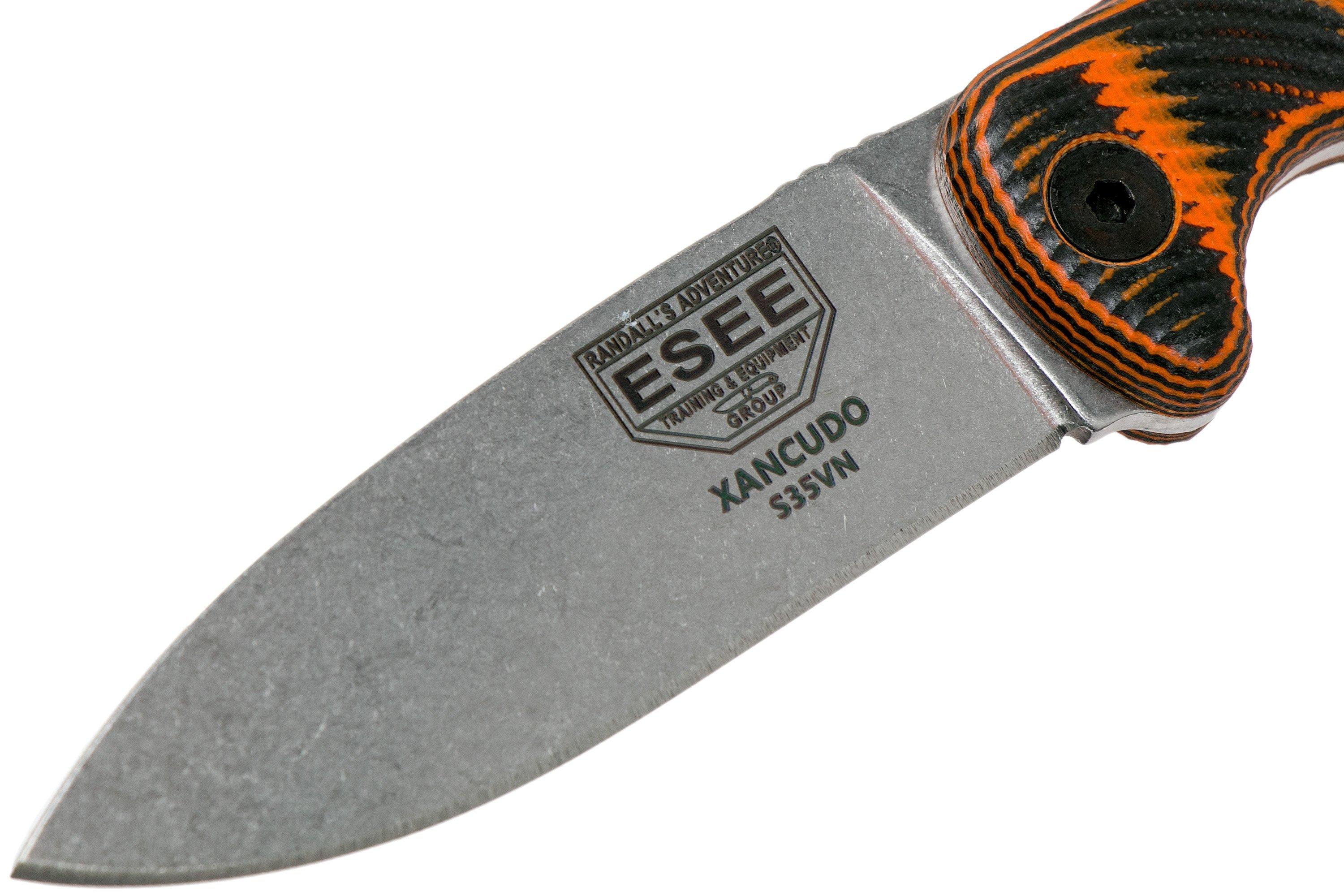 ESEE Xancudo S35VN BlackOrange G10 with hole XAN1006 fixed knife