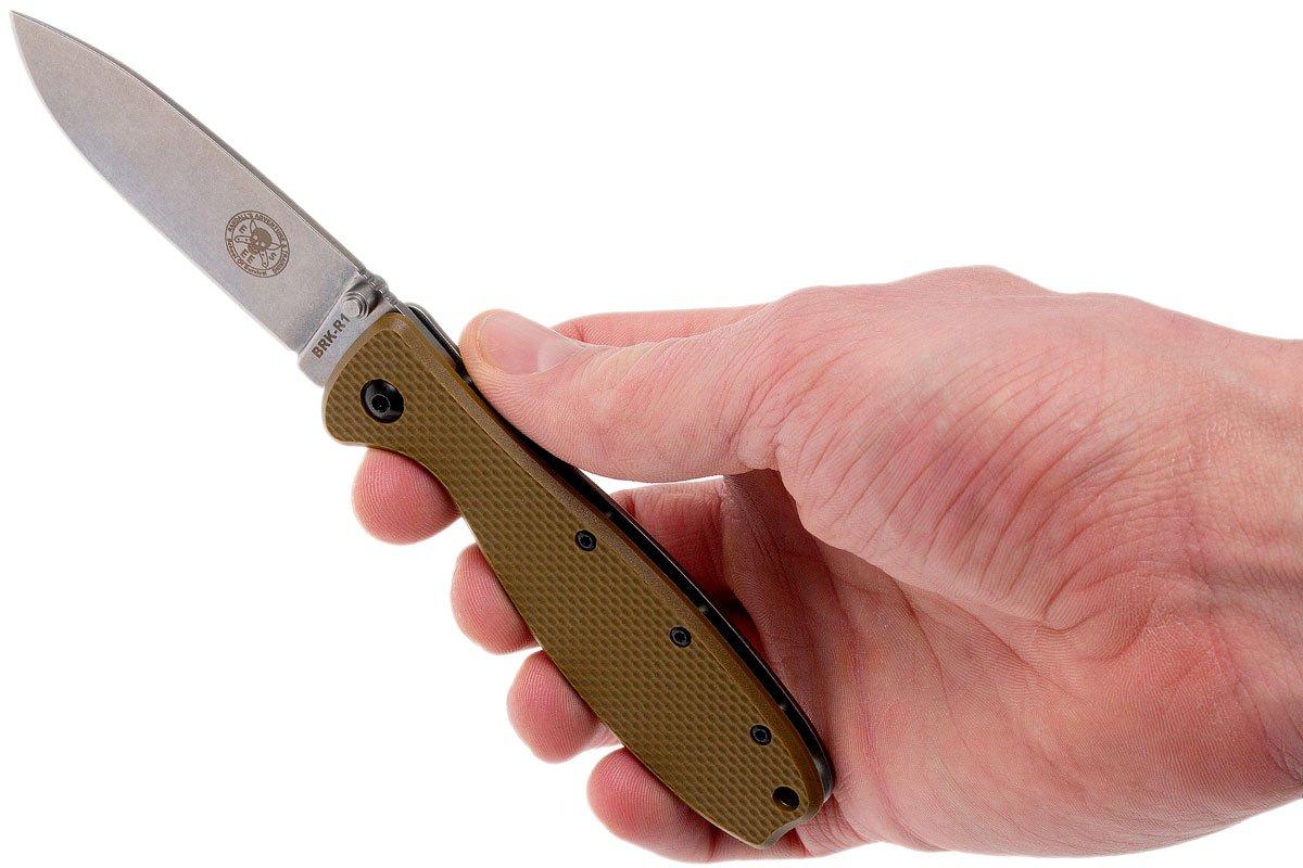 ESEE Knives Zancudo AUS8 Kojotenbraun-Stonewashed BRKR1CB Taschenmesser ...