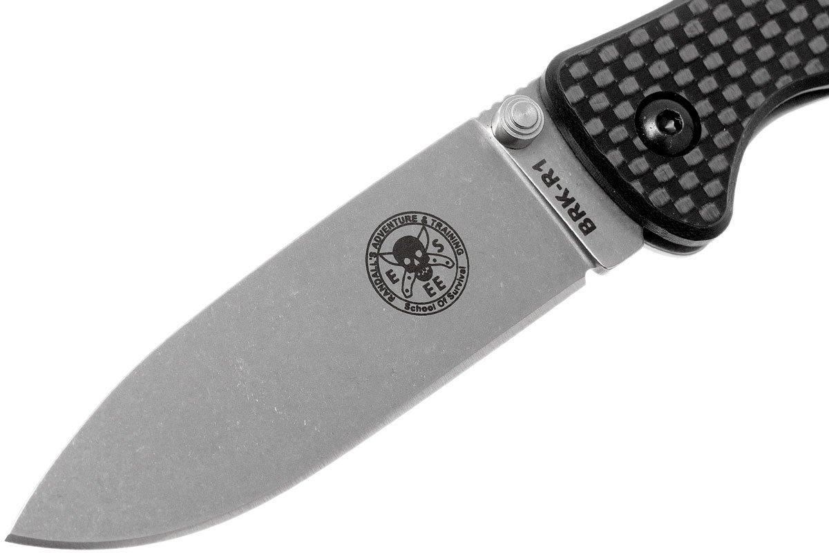 ESEE Knives Zancudo D2 Carbonfaser-Stonewashed, BRKR2CF Taschenmesser ...
