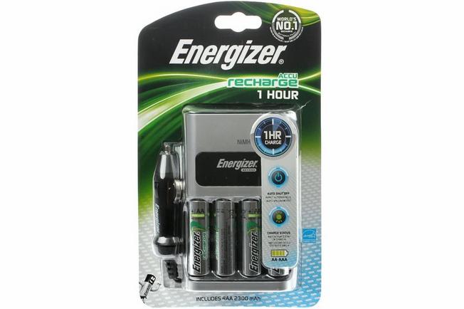 Energizer Rechargeable AA and AAA Battery Charger (Recharge Value) with 4  AA NiMH Rechargeable Batteries