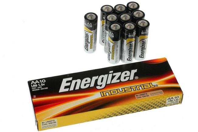 Salie reptielen spek 10 stuks Energizer Industrial AA penlite batterijen | Voordelig kopen bij  knivesandtools.be
