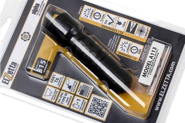 Image for Elzetta Alpha A113 LED torch, high/low switch