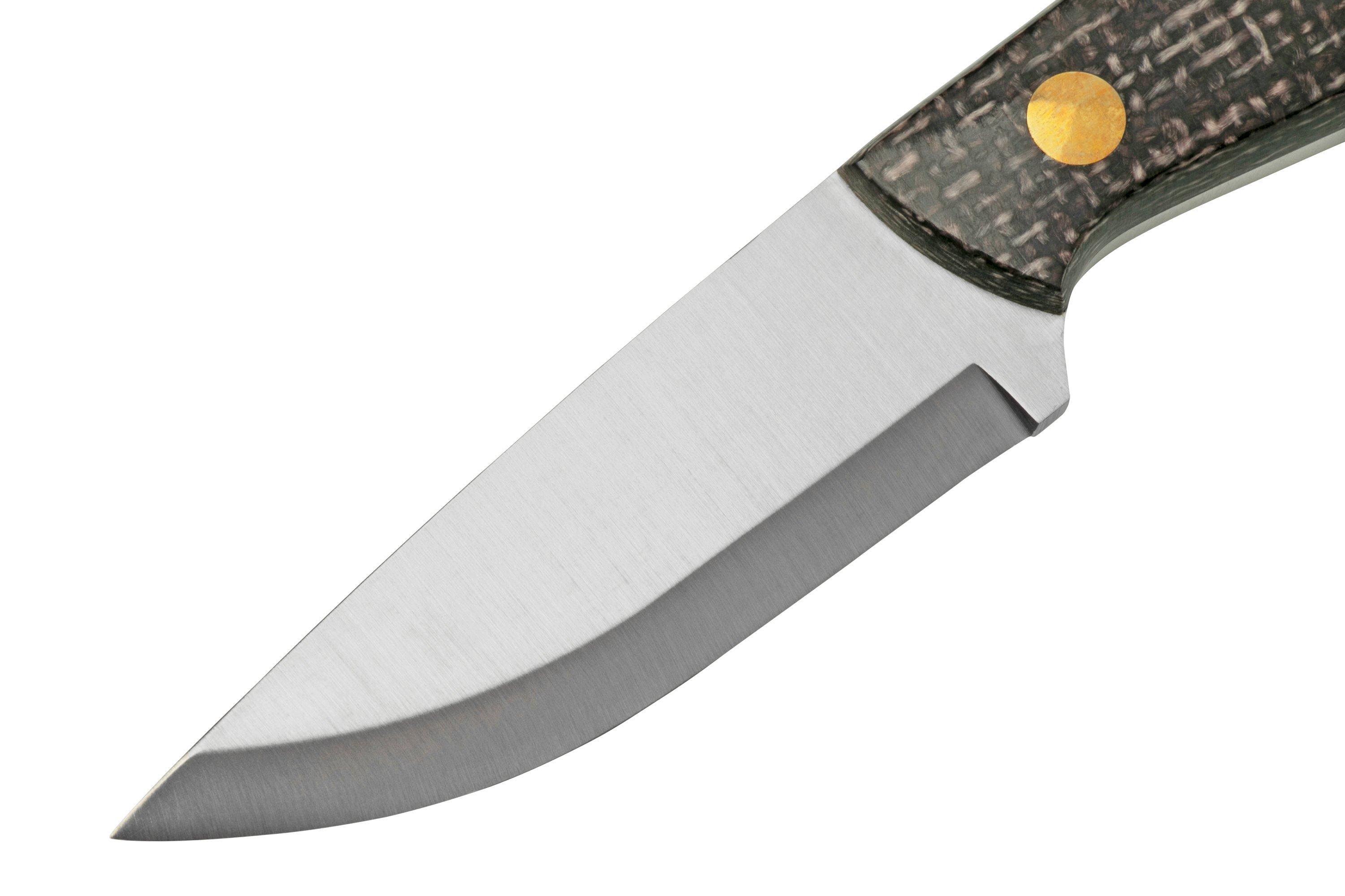 BRISA Necker 70 Bison Micarta, leather sheath | Advantageously shopping ...
