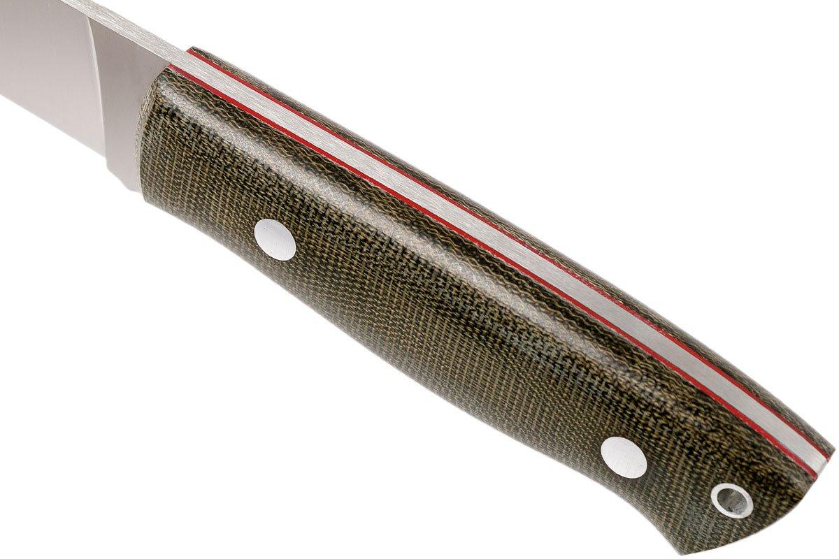 EnZo Trapper 115 - Elmax Flat - Green Canvas Micarta - 2067 mit ...