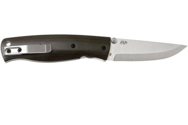 Image for EnZo Birk 75 - D2 Scandi - Green Micarta - 2506