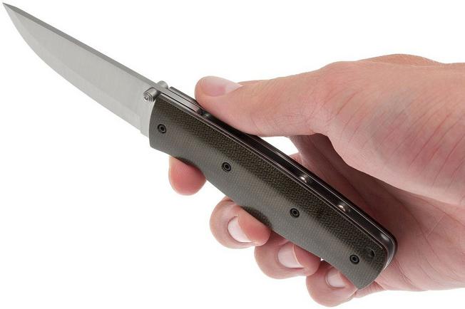 Image for EnZo Birk 75 - D2 Scandi - Green Micarta - 2506