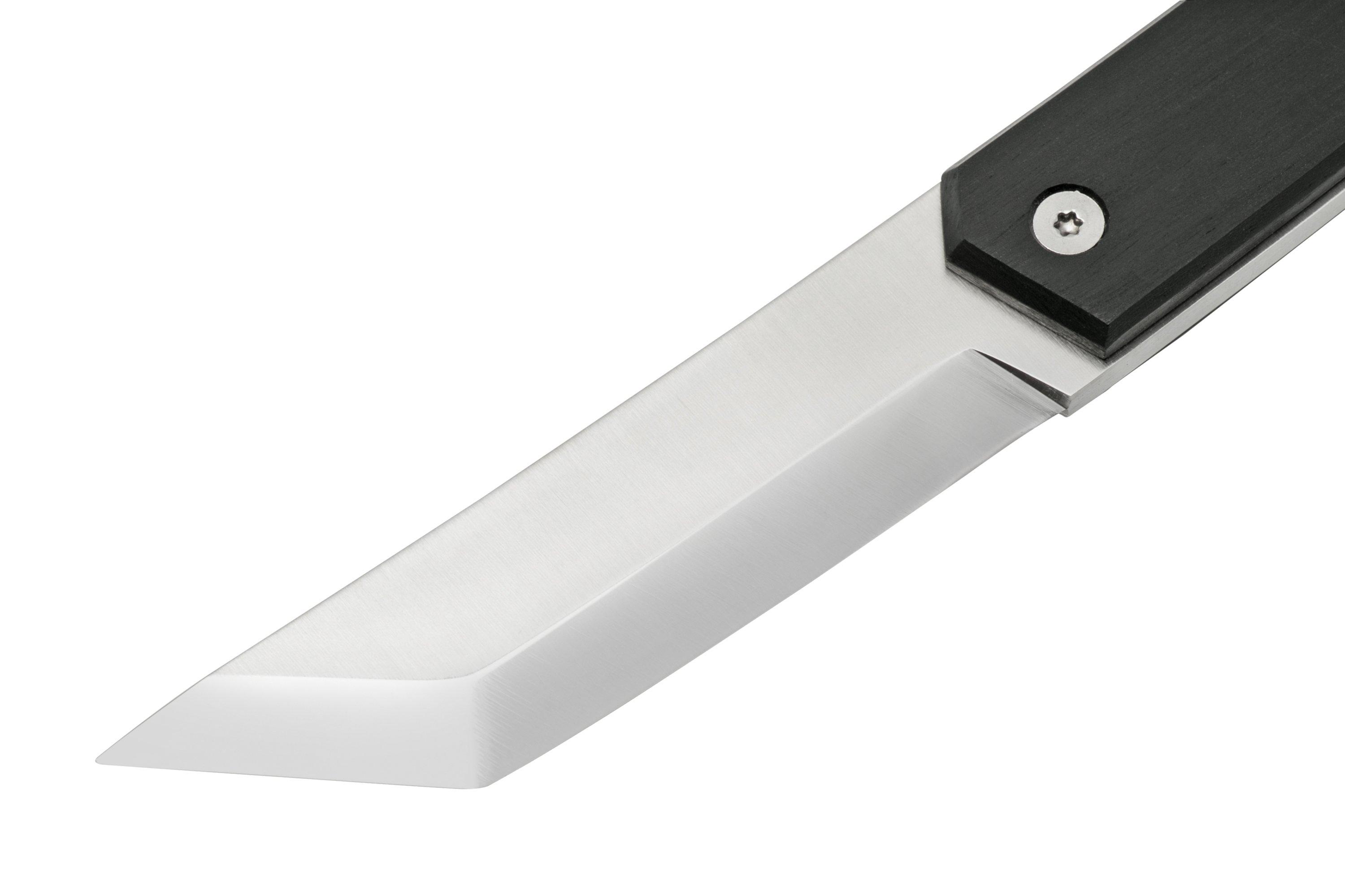 Brisa Kwaiken 90, M390 Scandi Tanto, Ebony, fixed knife