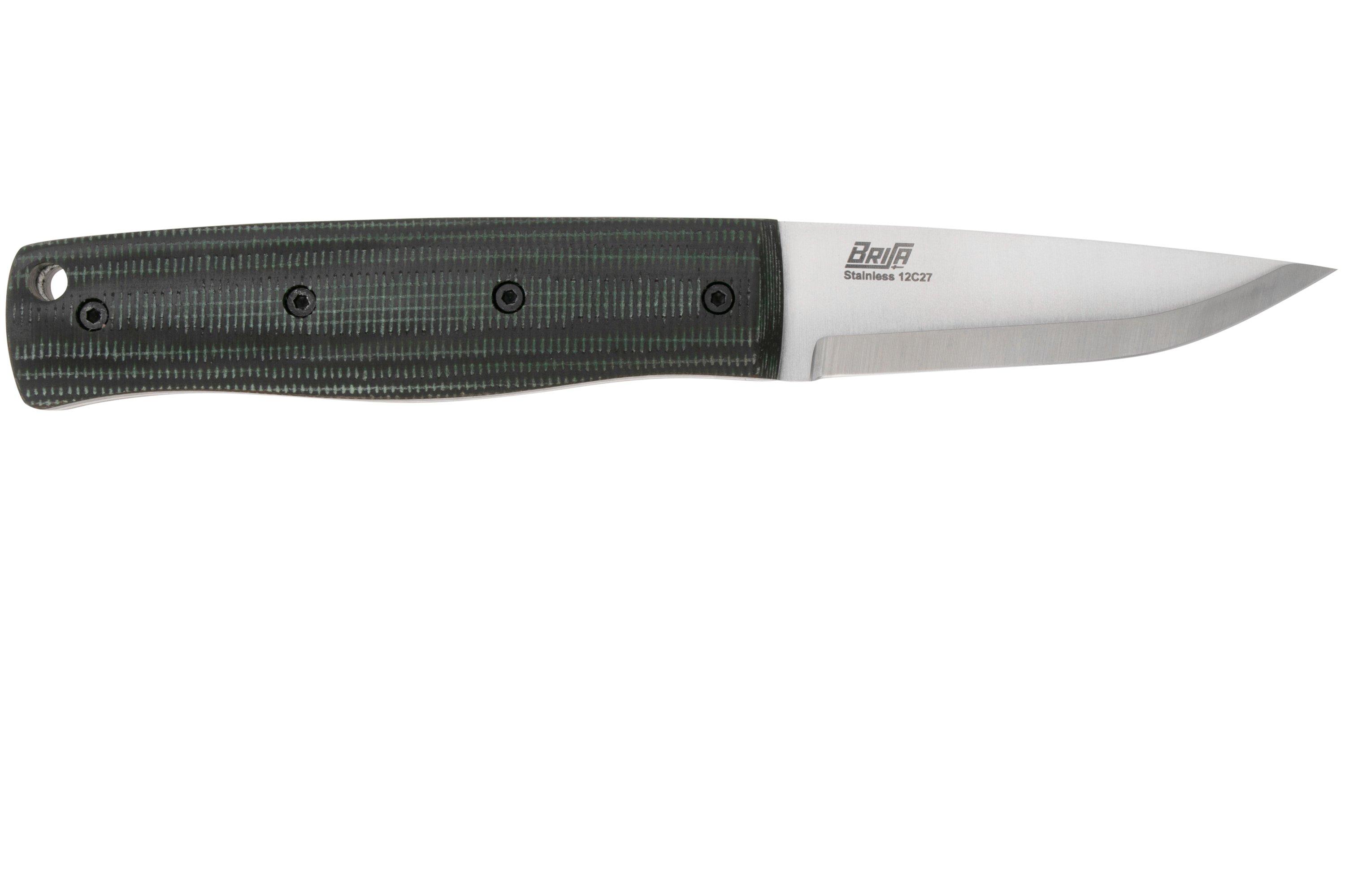 Brisa Pk70Fx 463 12C27 Scandi, Hunters Green Micarta, fixed knife