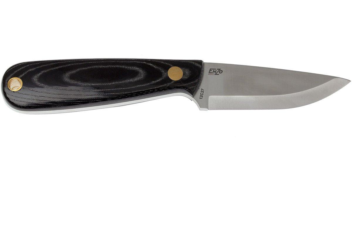 Enzo Necker 70, black micarta, kydex sheath 9807 | Advantageously shopping  at Knivesandtools.com