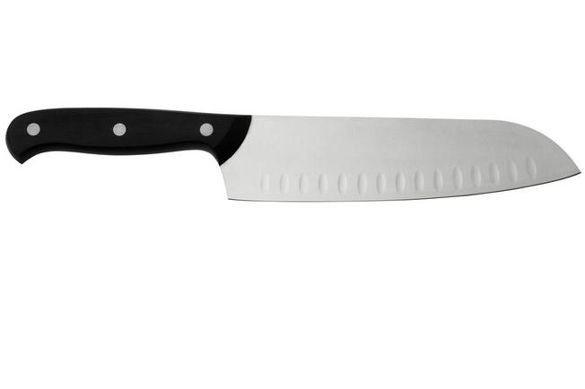 SPYDERCO Santoku Kitchen Knife 7 Plain Black Polypropylene Handle