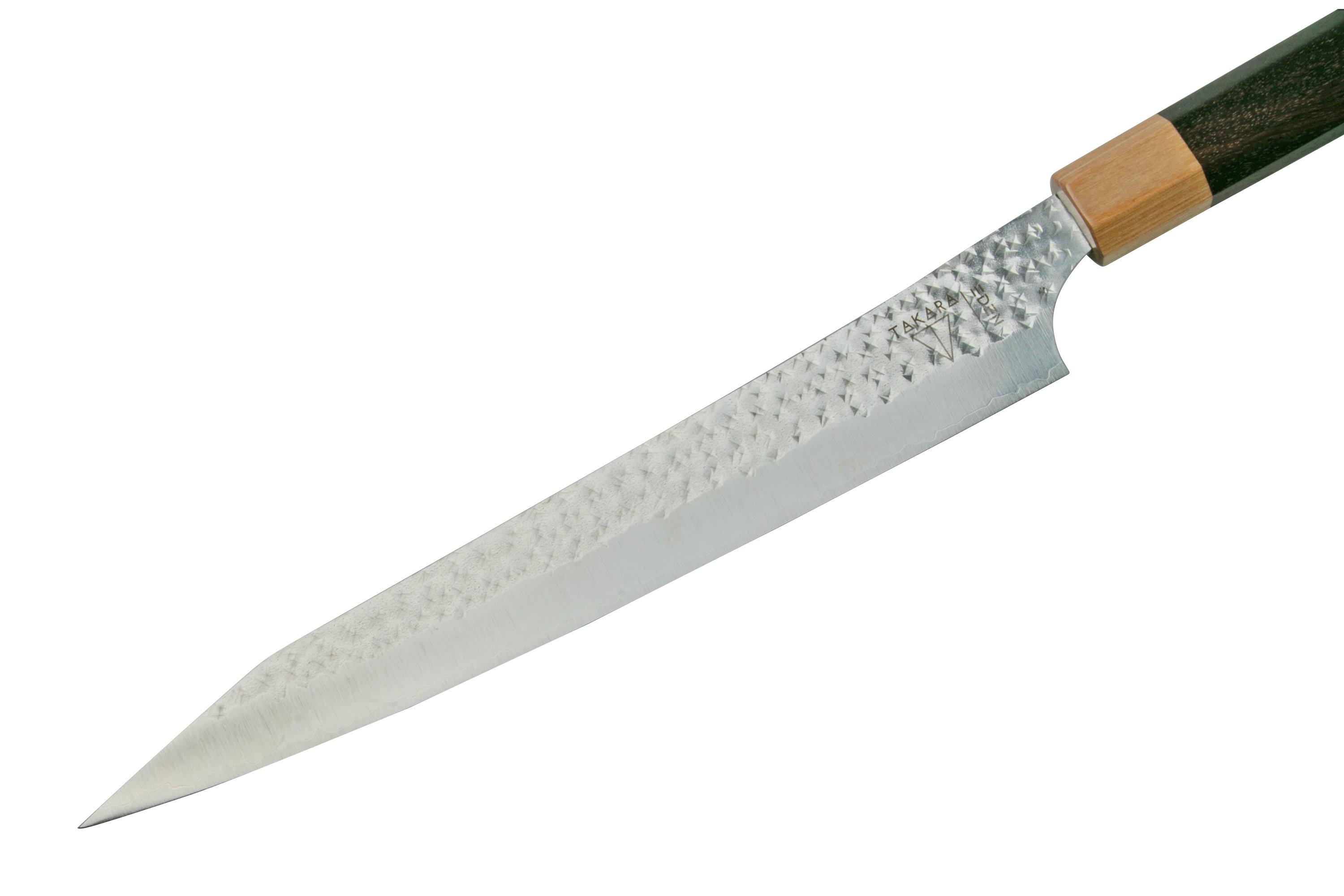 Hachette élancée Polie AZUMASYUSAKU 240mm - Acier Aogami - Gaucher - Fabriquée Au Japon