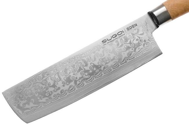 Couteau Santoku Damas - Lame 17 cm - Manche en olivier