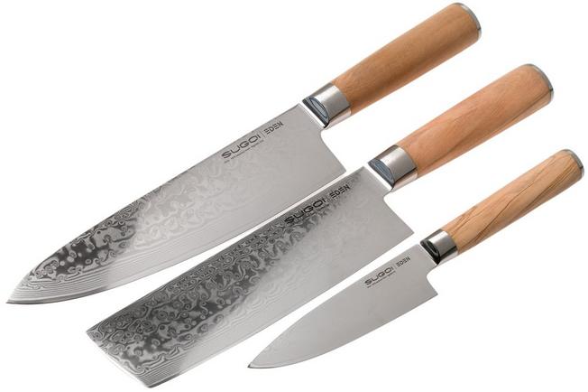 8-piece Engraved Japanese Kitchen Knife Set with - Wasabi