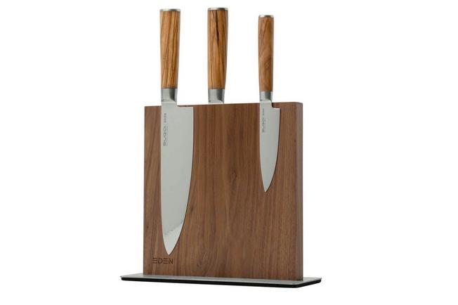 Magnetic Knife Block Walnut 