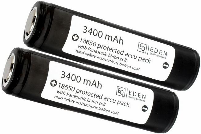 Gelijkmatig Digitaal Verpletteren 2 stuks Eden 18650 batterijen 3400mAh Flat Top | Voordelig kopen bij  knivesandtools.be