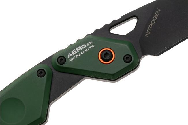 Afbeelding voor Extrema Ratio Aero 04.1000.0180/NIT/BLK/C8/A10, Nitrogen, Forest Green Orange Aluminium, zakmes