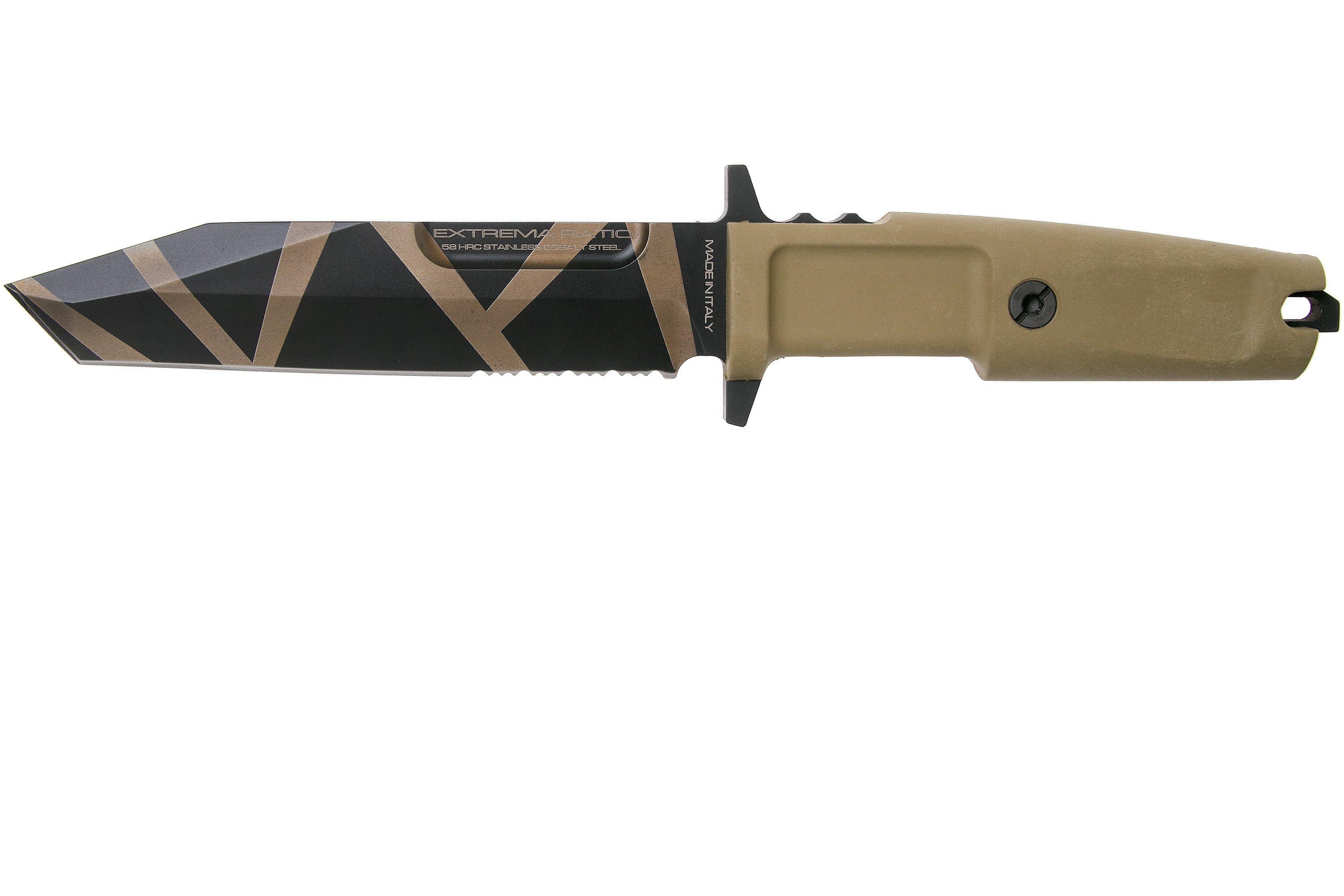 Extrema Ratio Fulcrum Feststehendes Messer - Survival, Jagd, Outdoor, Mit MOLLE-kompatibler Scheide