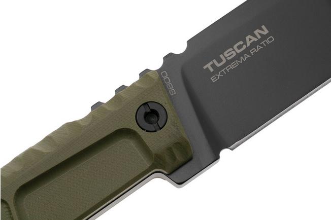 Afbeelding voor Extrema Ratio Tuscan 04.1000.0106/S6/BLK-GRN, Black Böhler S600, OD Green G10 vaststaand mes