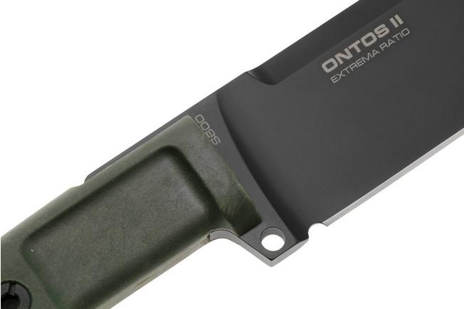 Afbeelding voor Extrema Ratio Ontos II 04.1000.0122/S6/BLK-GRN, Black Böhler S600, OD Green Forprene, vaststaand mes