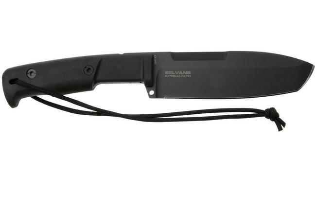 Afbeelding voor Extrema Ratio Selvans 04.1000.0129/S6/BLK-BLK, Black Böhler S600, Black Forprene, survivalmes