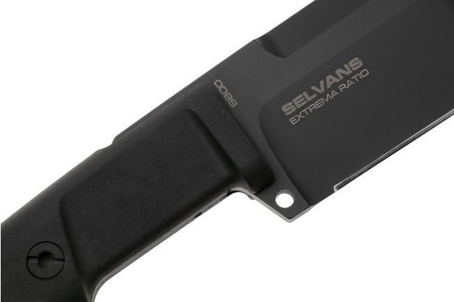Afbeelding voor Extrema Ratio Selvans 04.1000.0129/S6/BLK-BLK, Black Böhler S600, Black Forprene, survivalmes