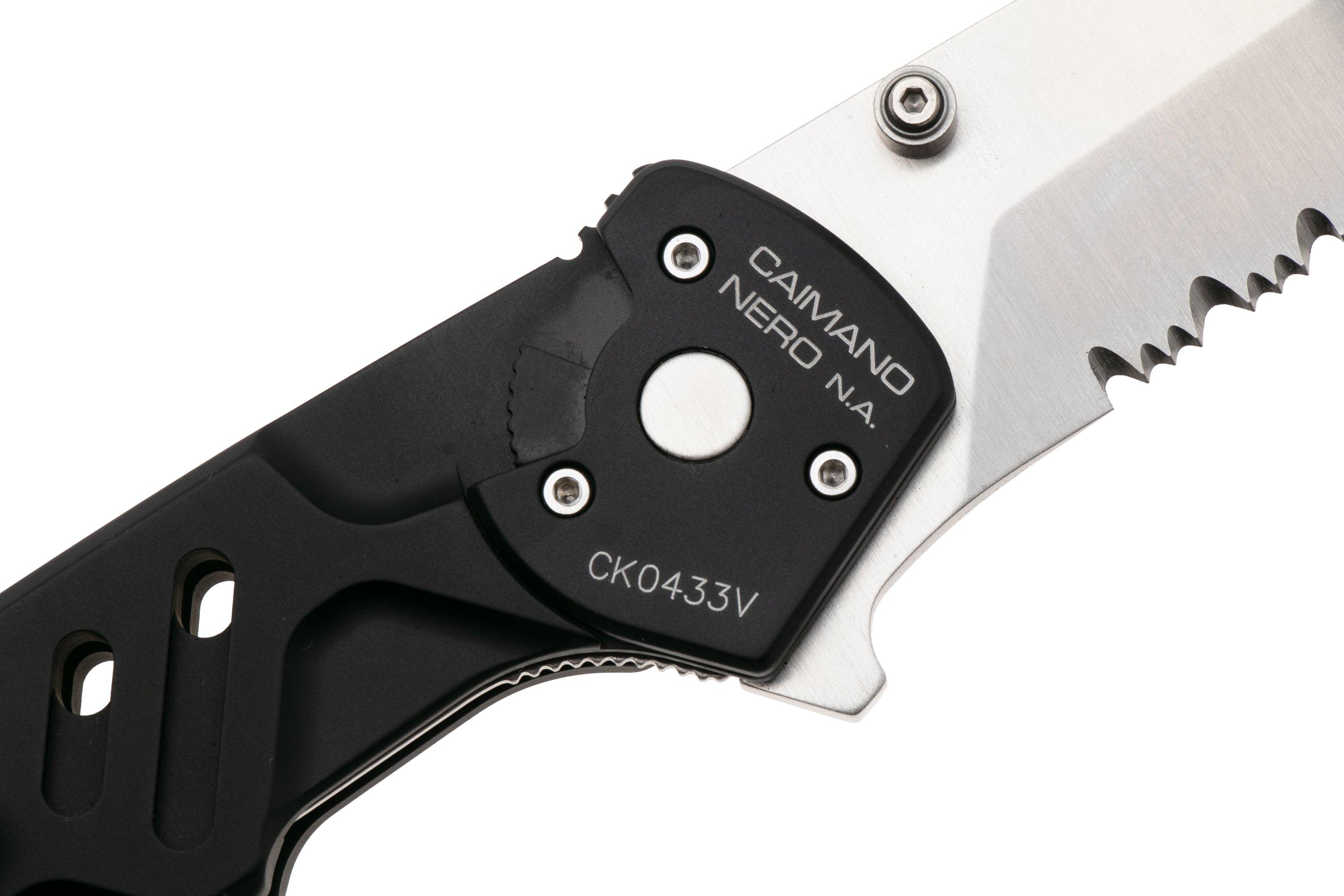 Extrema Ratio CAIMANO NERO folding knife pocket glass breaker N690 steel 58HRC
