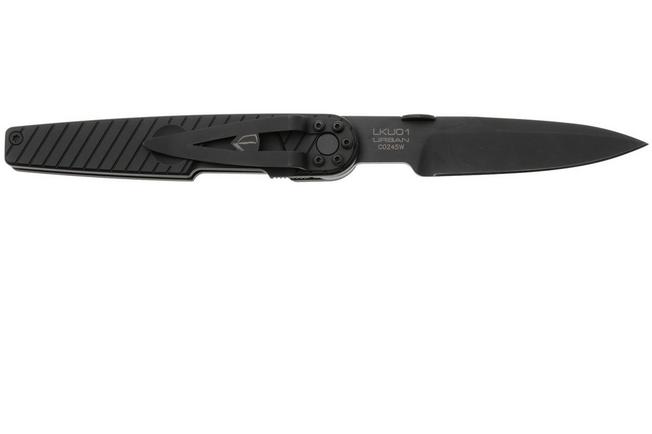 Afbeelding voor Extrema Ratio LKU01 Urban Dark 04.1000.0243/U/BLK-BLK, Black Böhler N690, Black Aluminum zakmes, Danilo Rossi Lajolo di Cossano design