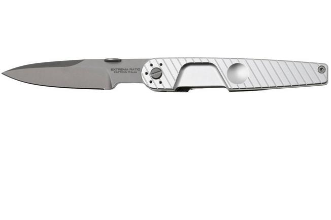 Afbeelding voor Extrema Ratio LKU01 Urban Sideral 04.1000.0243/U/SD-ARG, Sand Blasted Böhler N690, Silver Aluminum zakmes, Danilo Rossi Lajolo di Cossano design