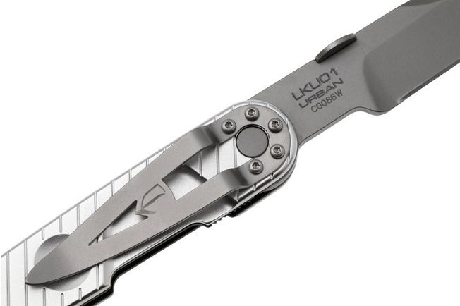 Afbeelding voor Extrema Ratio LKU01 Urban Sideral 04.1000.0243/U/SD-ARG, Sand Blasted Böhler N690, Silver Aluminum zakmes, Danilo Rossi Lajolo di Cossano design