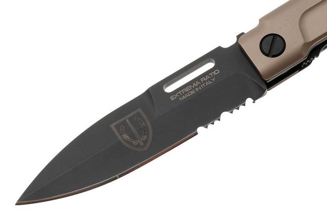 Afbeelding voor Extrema Ratio MH-Stealth 04.1000.0483/BLK/TM, Black Böhler N690, Tactical Mud Aluminum zakmes