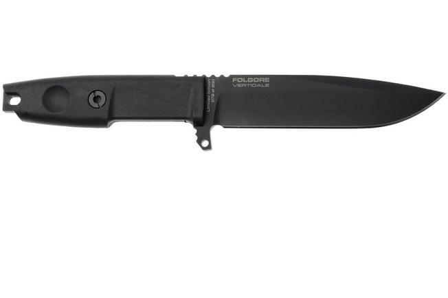Afbeelding voor Extrema Ratio Folgore Verticale Limited Edition 04.1000.0202/M3/BLK/BLK, Gun Blued Böhler M390, Black Forprene vaststaand mes
