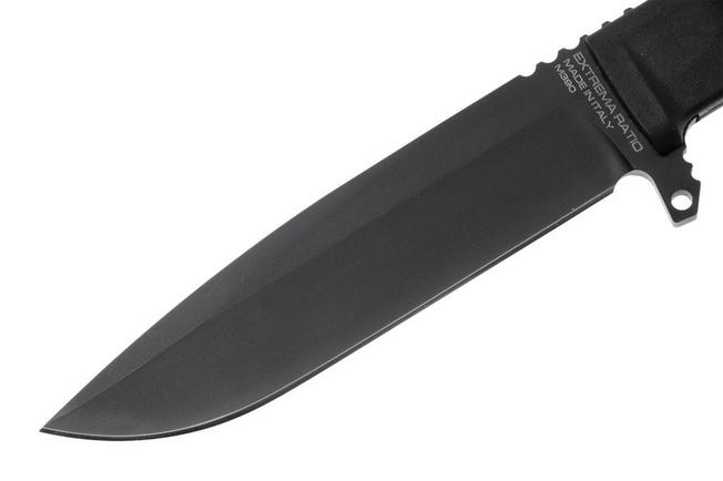 Afbeelding voor Extrema Ratio Folgore Verticale Limited Edition 04.1000.0202/M3/BLK/BLK, Gun Blued Böhler M390, Black Forprene vaststaand mes