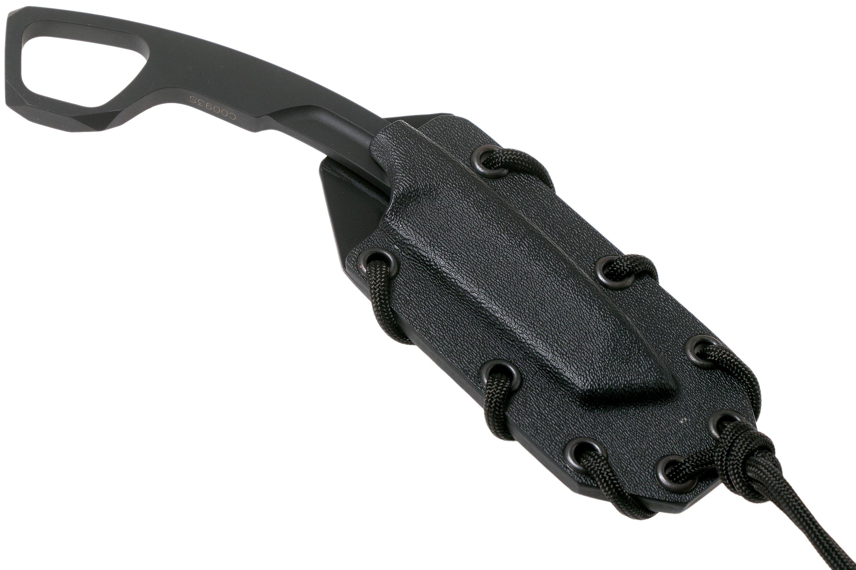 EXTREMA RATIO N.K. 3 NECKKNIFE – Schwarzes Fahrtmesser Für Outdoor, Federunterstützt