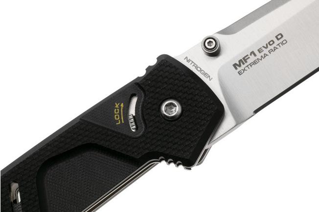 Afbeelding voor Extrema Ratio MF1 EVO D 04.1000.0232/NIT-S/G10 B, Satin Nitrogen, Black G10 zakmes