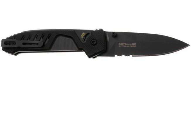 Afbeelding voor Extrema Ratio MF1 EVO SP 04.1000.0233/BLK/G10-BR, Black Böhler N690, Black G10, partially serrated zakmes