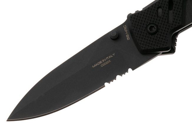 Afbeelding voor Extrema Ratio MF1 EVO SP 04.1000.0233/BLK/G10-BR, Black Böhler N690, Black G10, partially serrated zakmes