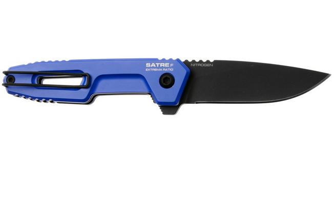 Afbeelding voor Extrema Ratio Satre F 04.1000.0246/NIT/BLK/C12 Black Oxide MIL-C-13924 Nitrogen, Periwinkle Aluminum, zakmes
